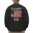Father Veterans Day My Favorite Veteran Is My Dad Proud Kids Men's Sweatshirt Back Print