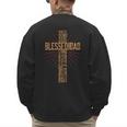 Father's Day For Dad Husband Blessed Dad Christian Men's Sweatshirt Back Print