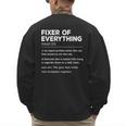 Father's Day For Office Dad Fixer Of Everything Men's Sweatshirt Back Print