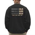Fathers Day Old Man Retirement Tee Gag For Dad Men's Sweatshirt Back Print