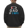 Father's Day Tee Dad Of 2 Boys Man Idea Men's Sweatshirt Back Print