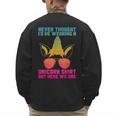 Fathers Day I Wear A Unicorn Shirt Dadacorn Men's Sweatshirt Back Print