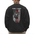 Fire Chief American Flag Gifts For Fire Chief Dad Grandpa Men's Sweatshirt Back Print