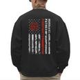 Firefighter Husband Father Fireman For Dad Men's Sweatshirt Back Print