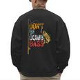 Fishing Jokes Dad Dont Be A Dumb Bass Fish Fisherman Men's Sweatshirt Back Print