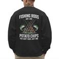 Fishing Rods Are Like Potato Chips Dad Fisherman Men's Sweatshirt Back Print