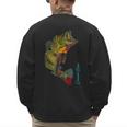 Fishing Shirts PEACOCK BASS Fishing Art Shirt For Dad Men's Sweatshirt Back Print