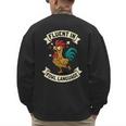 Fluent In Fowl Language Chicken Rooster Mom Dad Farm Men's Sweatshirt Back Print