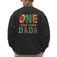 Football 1st Year One Down Dada Birthday For Dad Daddy Men's Sweatshirt Back Print