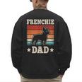 Frenchie Dad Retro French Bulldog Lover Daddy Men Men's Sweatshirt Back Print