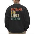 Gamer Husband Dad Video Game Legend Father's Day Men's Sweatshirt Back Print