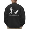 German Shepherd Dad Dinosaur GSD Owners Father's Day Men's Sweatshirt Back Print