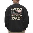 German Shepherd Dad Shirt American Flag German Shepherds Men's Sweatshirt Back Print