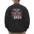 This Girl Loves Hunting With Her Dad Pink Deer Hunter Men's Sweatshirt Back Print