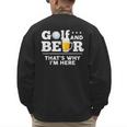 Golf And Beer Joke Dad Fathers Day Drinking Birthday Small Men's Sweatshirt Back Print