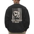 Great Pyrenees Dog Dad American Flag For Father Men Men's Sweatshirt Back Print