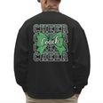 Green Sport Loud Proud Cheer Coach Dad Father's Day Men's Sweatshirt Back Print