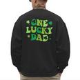 Groovy St Patrick's Day Apparel One Lucky Dad Shirt Small Modern Groovy St Patrick's Day Shirt Men's Sweatshirt Back Print