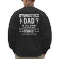 Gymnastics Dad Definition Gymnastics Father Of A Gymnast Dad Men's Sweatshirt Back Print