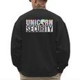 Halloween Mom Dad Daughter Adult Costume Unicorn Security Men's Sweatshirt Back Print