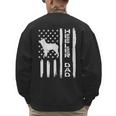 Heeler Dad Flag Vintage Blue Red Cattle Dog Patriot Men Men's Sweatshirt Back Print