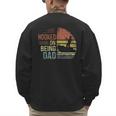 Hooked On Being Dad Fishing Dad Father's Day Men's Sweatshirt Back Print