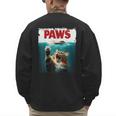 Humorous Paws Parody Cat Mouse For Cat Lover Cat Mom Cat Dad Men's Sweatshirt Back Print