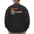 Husband Dad Firepit Master Hero Men's Sweatshirt Back Print