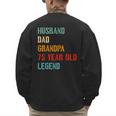 Husband Dad Grandpa 75 Year Old Legend 75th Birthday Men's Sweatshirt Back Print