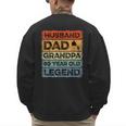 Husband Dad Grandpa 80 Year Old Legend 80th Birthday Vintage Men's Sweatshirt Back Print