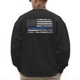 Husband Daddy Protector Hero Police Officer Father Dad Men's Sweatshirt Back Print