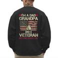 I'm a Dad Grandpa And a Veteran Nothing Scares Me Men's Sweatshirt Back Print