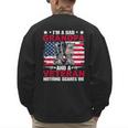 I'm A Dad Grandpa And Veteran Papa Grandpa Fathers Day Men Men's Sweatshirt Back Print