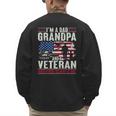 I'm A Dad Grandpa And Veteran Retro Papa Grandpa Men's Sweatshirt Back Print