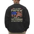 I'm A Dad Papaw And Veteran Retro Dad Papa Grandpa Men's Sweatshirt Back Print