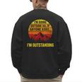 I'm Going Outside If Asked I'm Outstanding Dad Joke Men's Sweatshirt Back Print