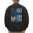 Jesus God Religious Man Of God Husband Dad Protector Men's Sweatshirt Back Print