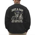 Just A Dad Who Always Came Back With The Milk Shirt Skeleton Men's Sweatshirt Back Print