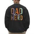 Kids Fathers Day Shirt For Son Daughter My Dad Is My Hero Men's Sweatshirt Back Print