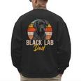 Lab Dad Retro Black Labrador Owner Men's Sweatshirt Back Print