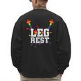 Leg Rest Naughty Dad Joke Vagitarian Lesbian Men's Sweatshirt Back Print