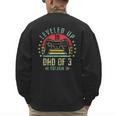 I Leveled Up To Dad Of 3 2026 Promoted To Dad Of Three Kids Men's Sweatshirt Back Print