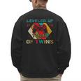 Leveled Up To Dad Of Twins Video Gamer Gaming Men's Sweatshirt Back Print