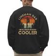 Lineman Dad Like A Regular Dad But Cooler Lineman Men's Sweatshirt Back Print