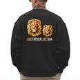 Lion Dad Like Father Like Son Lions Lovers Fathers Day Men's Sweatshirt Back Print