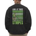Look At Those Stripes Lawn Mowing Dad Lawn Mower Small Men's Sweatshirt Back Print