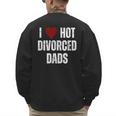 I Love Hot Divorced Dads Red Hearts Men's Sweatshirt Back Print
