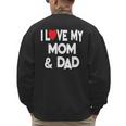I Love My Mom & Dad Celebrate Family Mother Father Men's Sweatshirt Back Print I Love My Mom & Dad Celebrate Family Mother Father Men's Sweatshirt Back Print