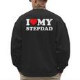 I Love My Step-Dad Heart Family Grandpa StepDad Bonus Dad Men's Sweatshirt Back Print