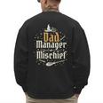 Magical Dad Manager Of Mischief Birthday Boys Girls Men's Sweatshirt Back Print Magical Dad Manager Of Mischief Birthday Boys Girls Men's Sweatshirt Back Print